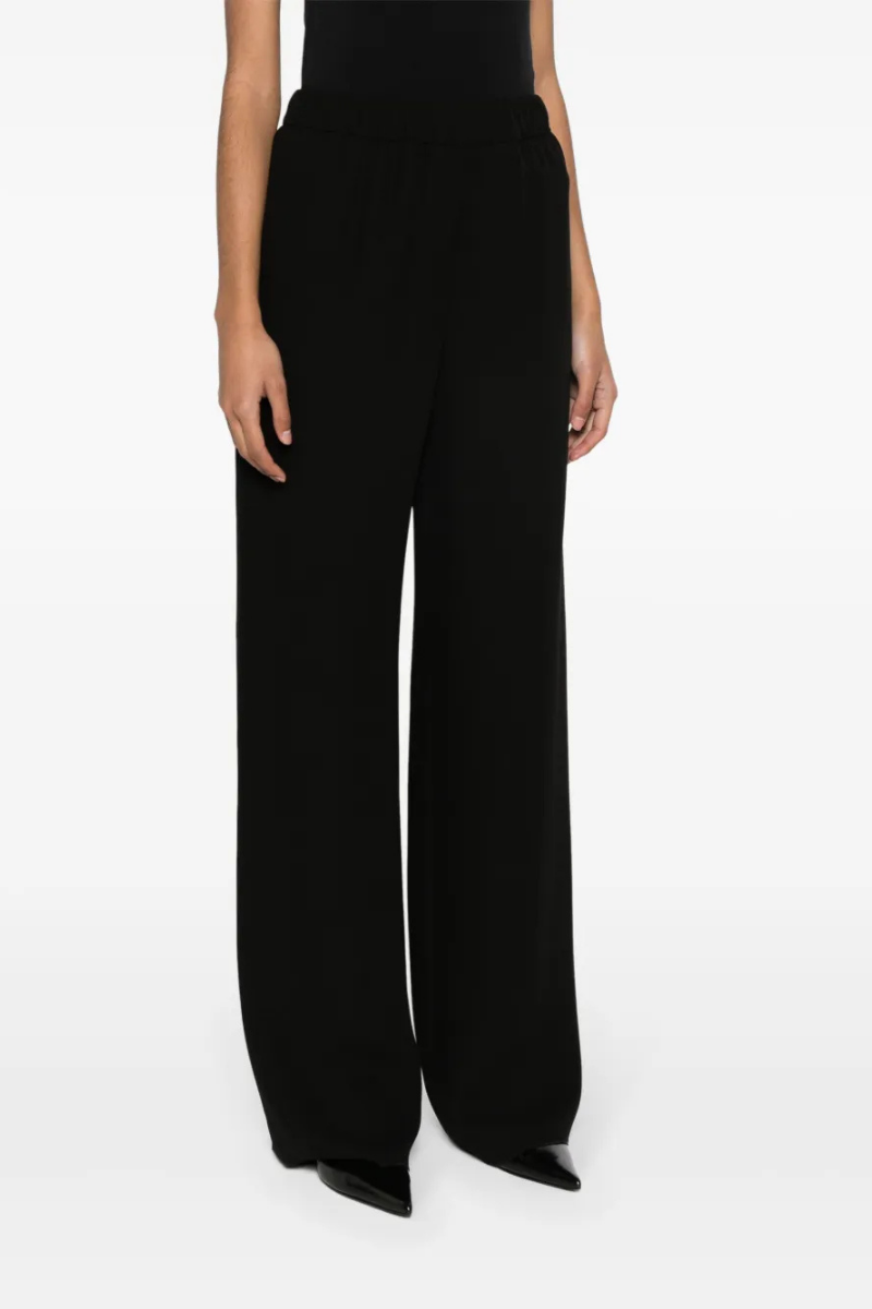 Valentino Garavani silk wide-leg pants in black