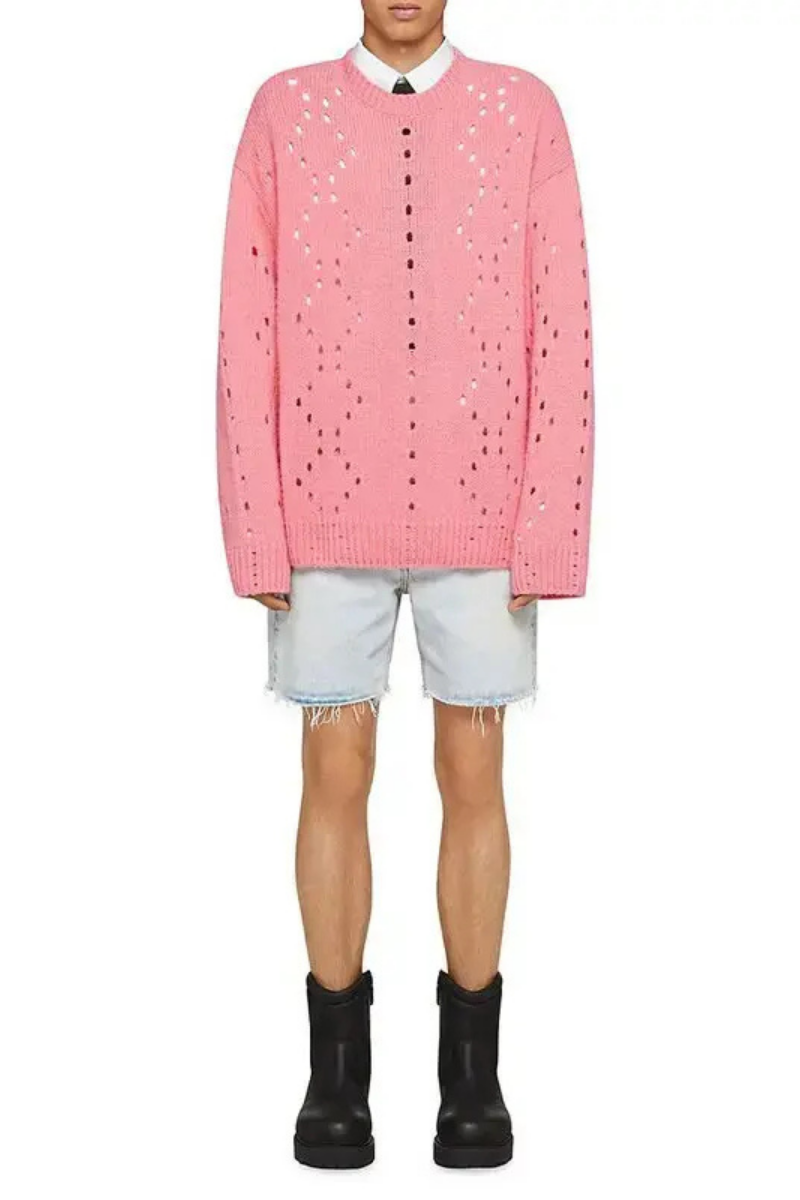 Givenchy Oversize Crew Neck Sweater_Flamingo