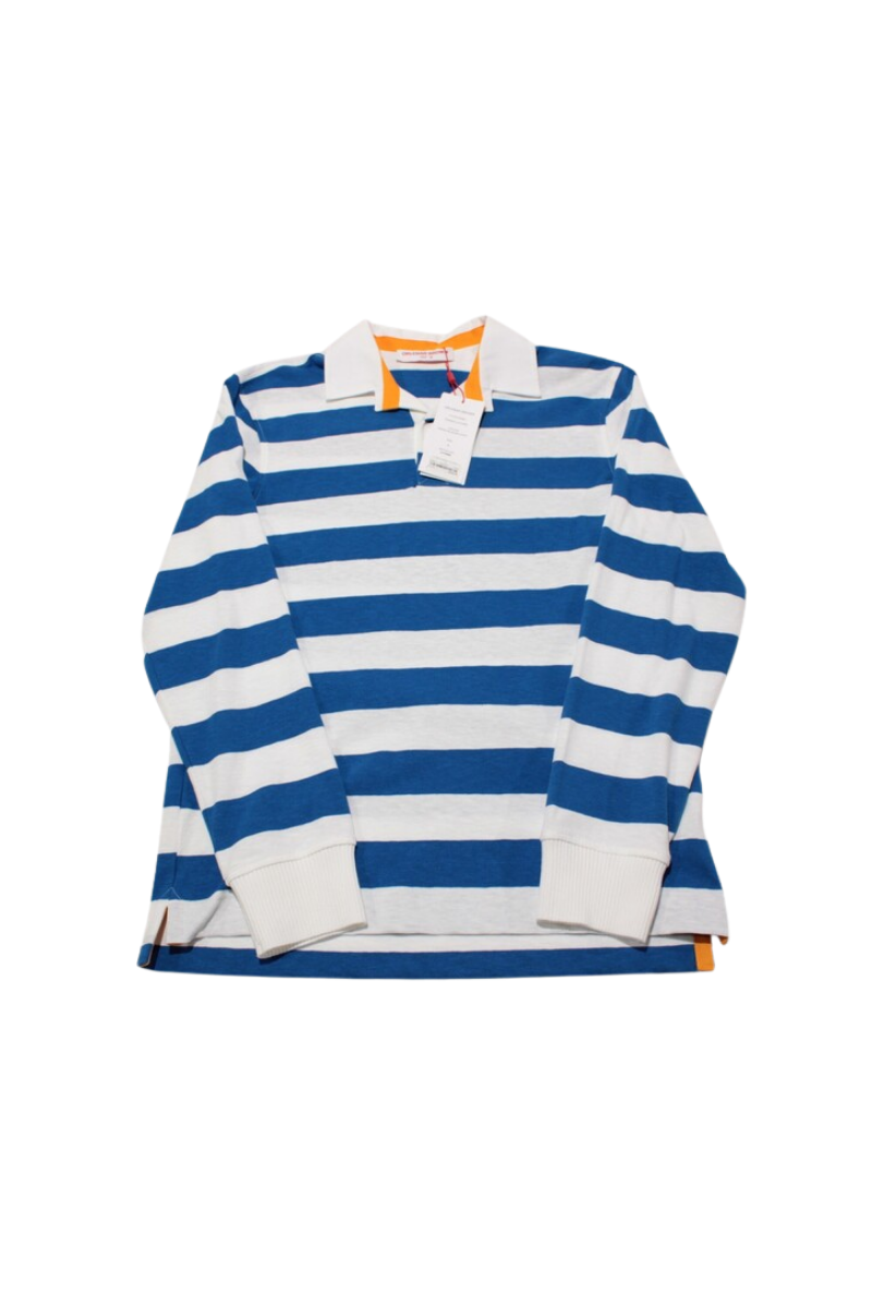 Orlebar Brown Tasman Ls Stripe-277098-Signal Blue/Matchstick