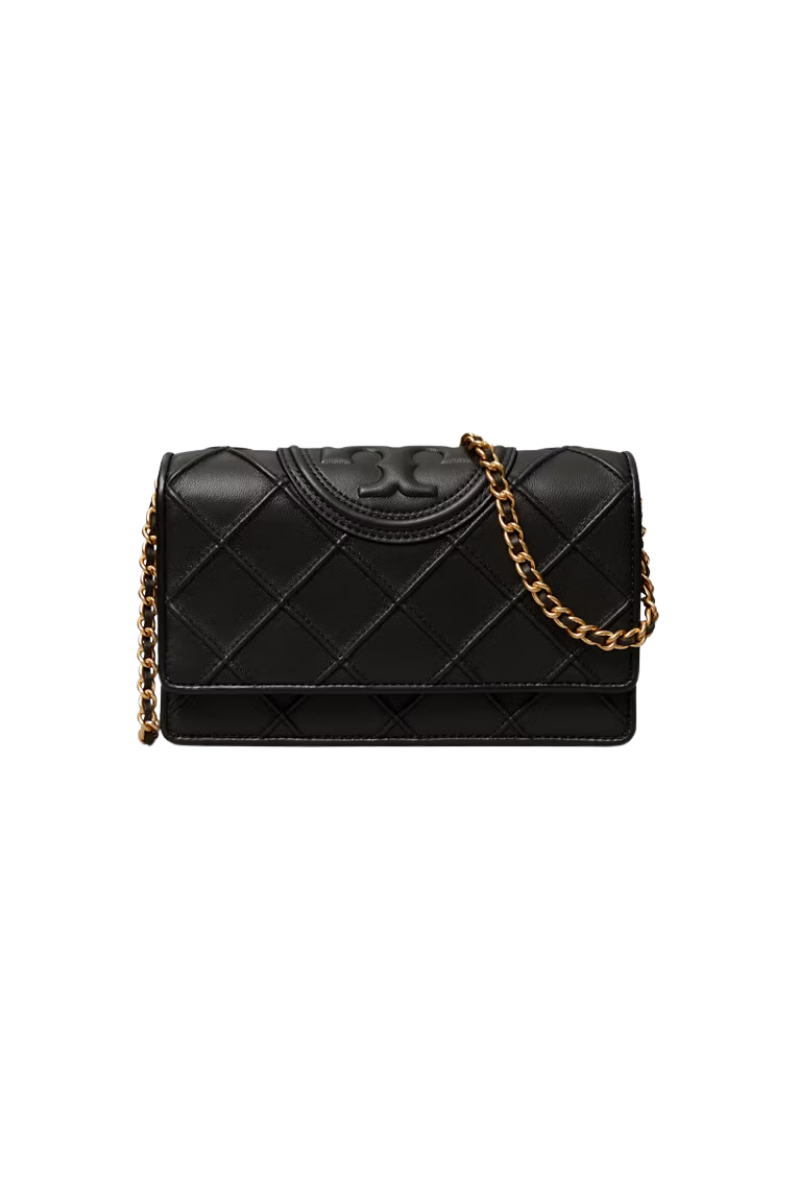 Tory Burch Fleming Soft Chain Wallet Black 138853-001