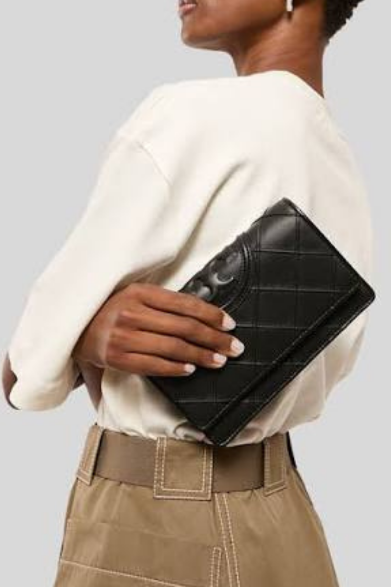 Tory Burch Fleming Soft Chain Wallet Black 138853-001