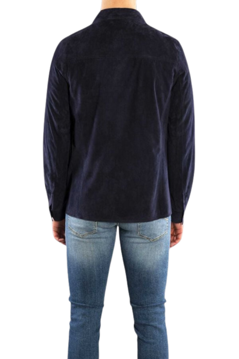 MooRER BOBBIO-URG Long Sleeve Shirt Blu