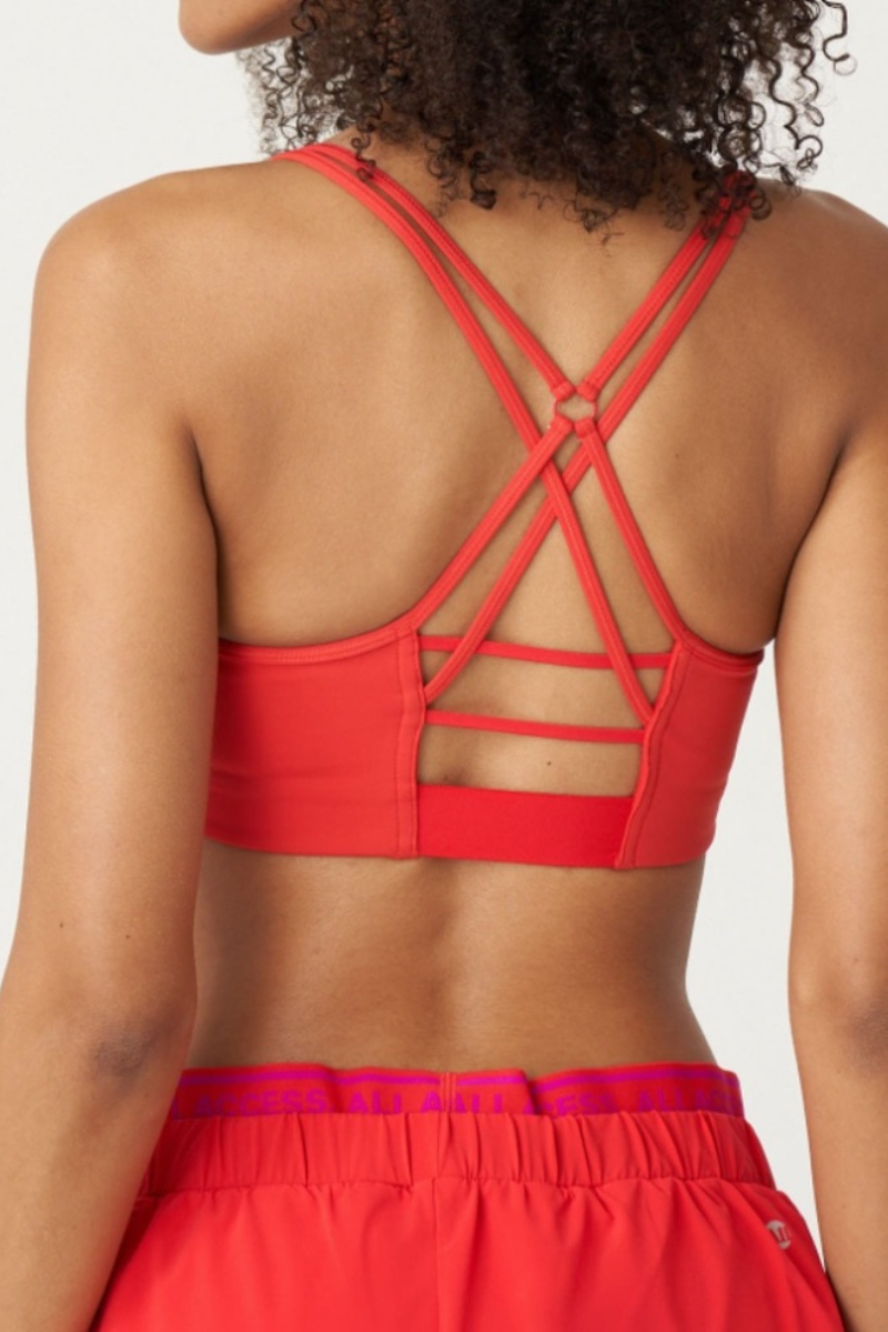 Bandier Strappy Chorus Bra Fire Red BRS27911