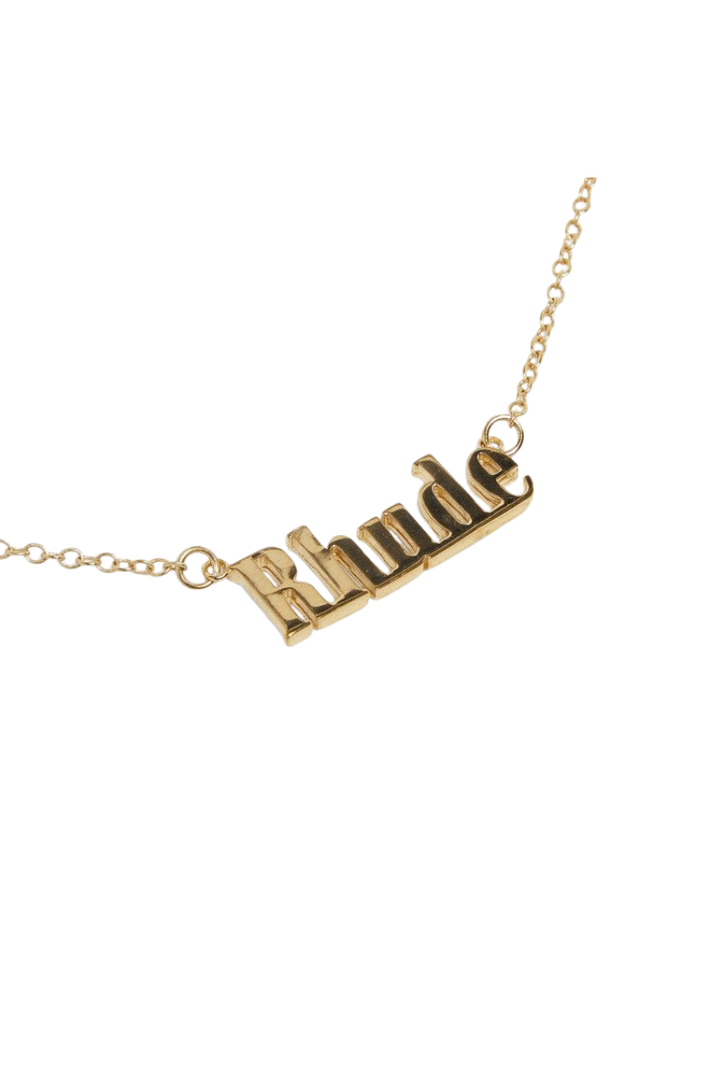 Rhude LOGO Pendant Necklace In Gold