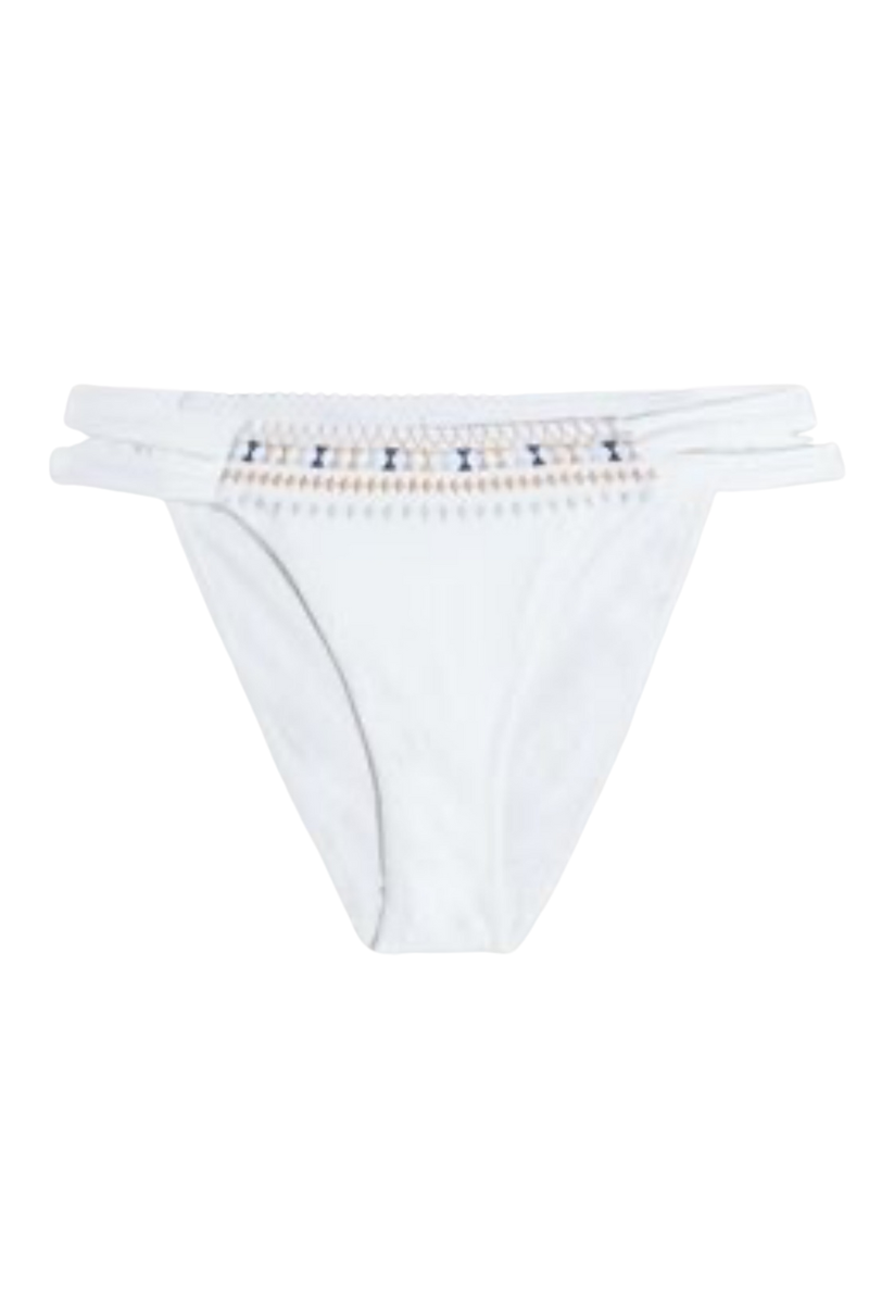 Tigerlily Lacamella High Tiger Bikini Briefs In White
