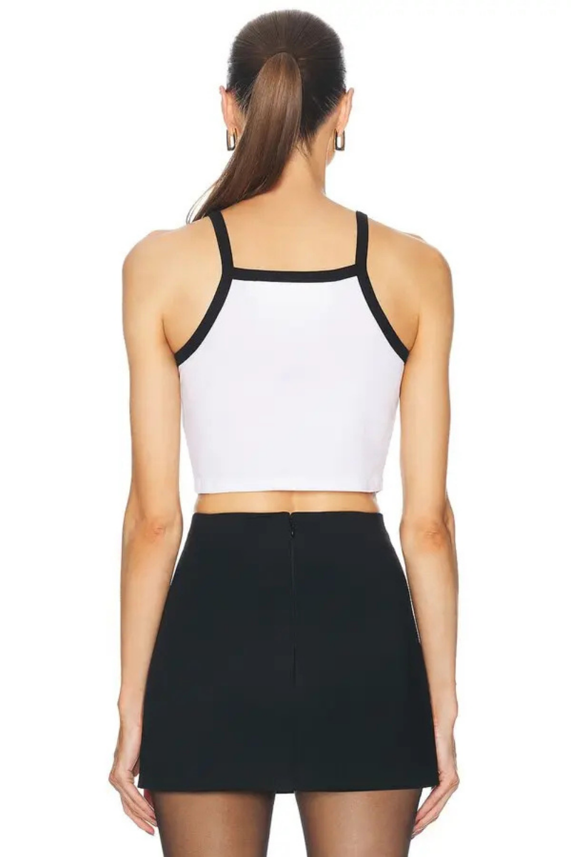 Givenchy Cropped Spaghetti Strap Tank Top_White
