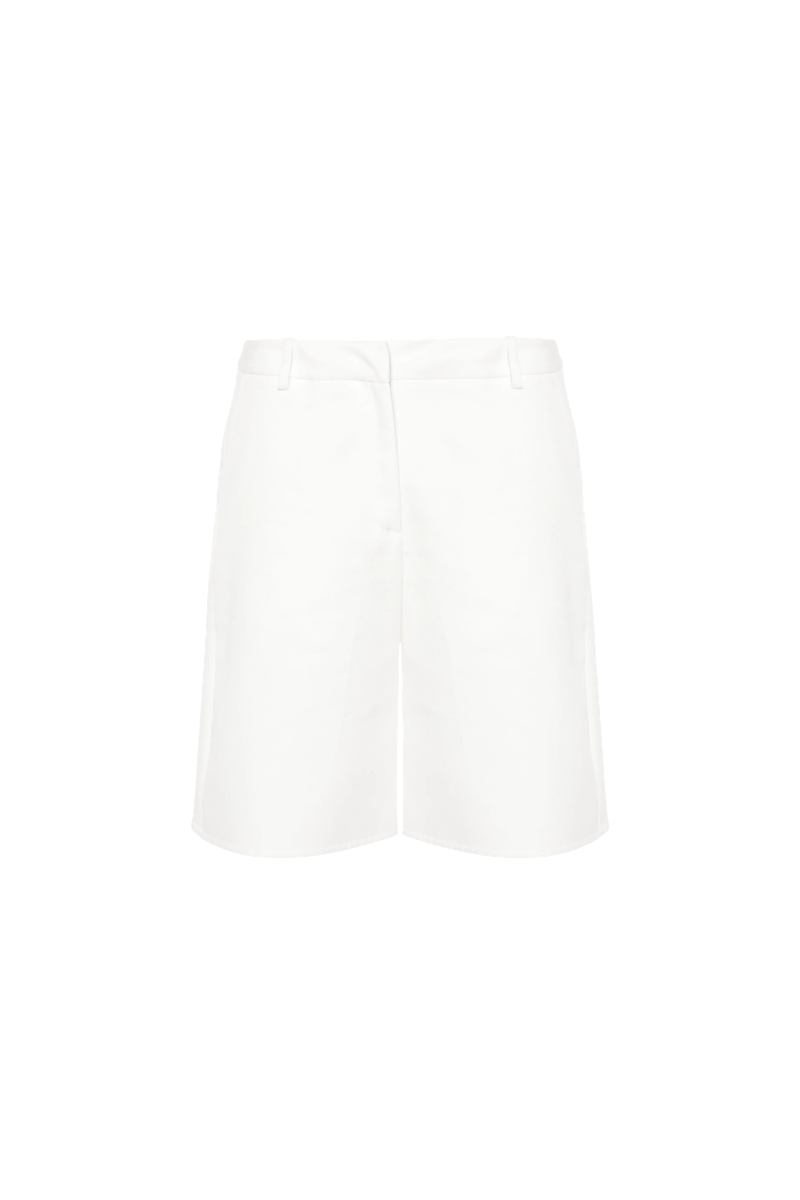 Valentino Twill Knee-Lenght Shorts Bianco 4B0RD0G575Y_0BO
