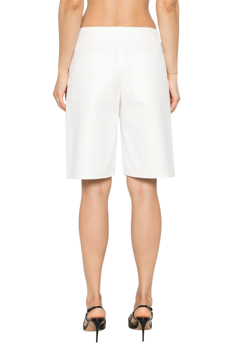 Valentino Twill Knee-Lenght Shorts Bianco 4B0RD0G575Y_0BO