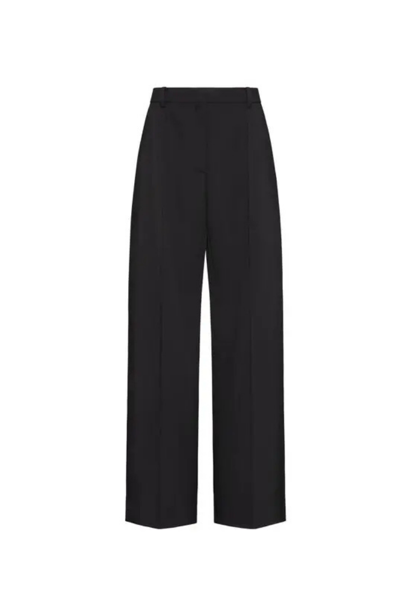 Valentino Garavani virgin wool wide-leg tailored trousers in black