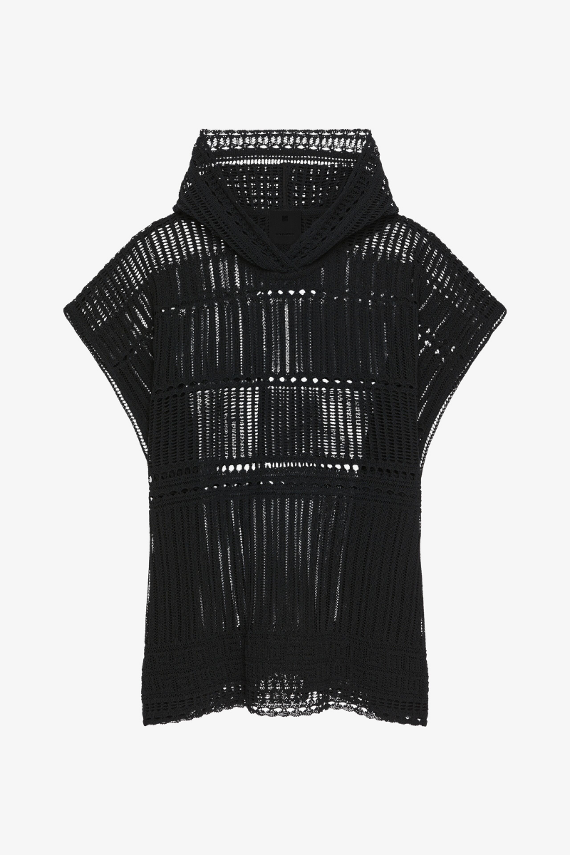 Givenchy Hooded Poncho-Black