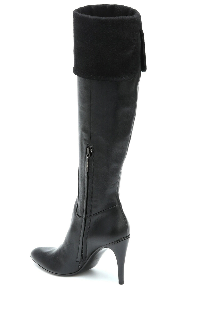 Max Mara Bonnet Knee-High Leather Boots