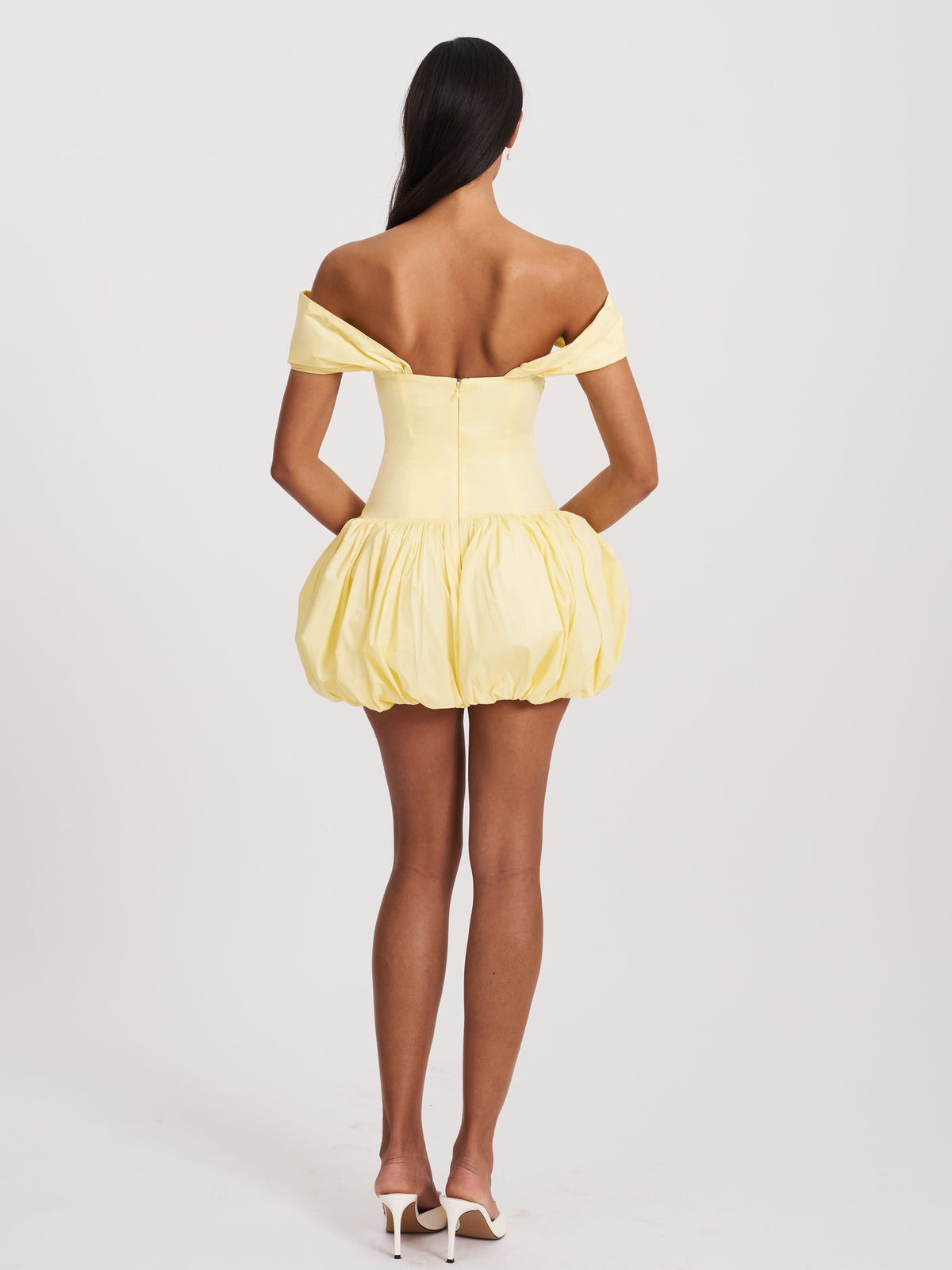 Umika Butter Yellow Bubble Hem Mini Dress (Archive Sale)