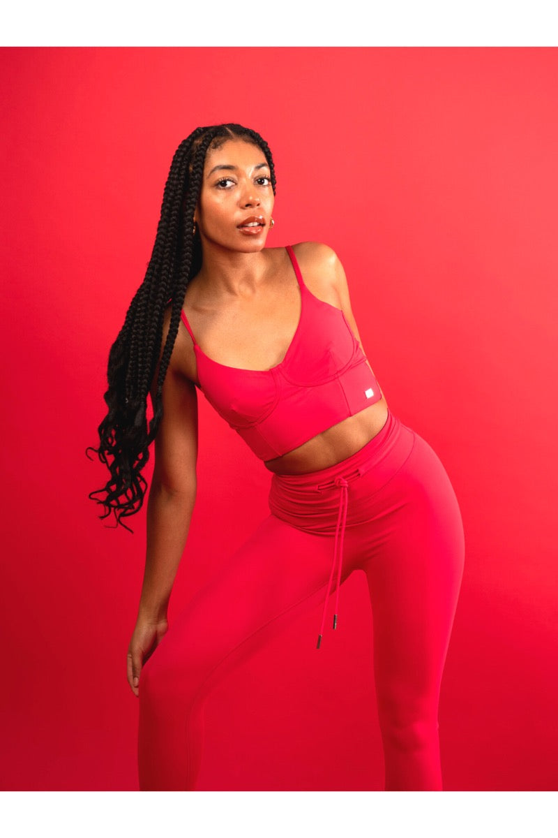 Nas High-waist Scrunch Legging | Spanish Crimson