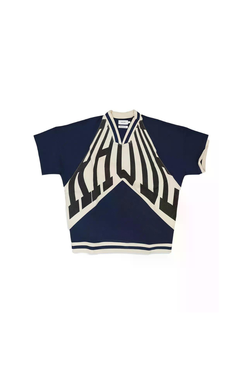 Rhude Logo-Print T-Shirt Blue