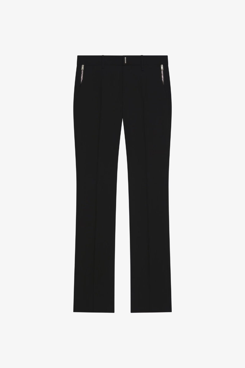 Givenchy Classic Fit Trousers W/ Zip Details_Black