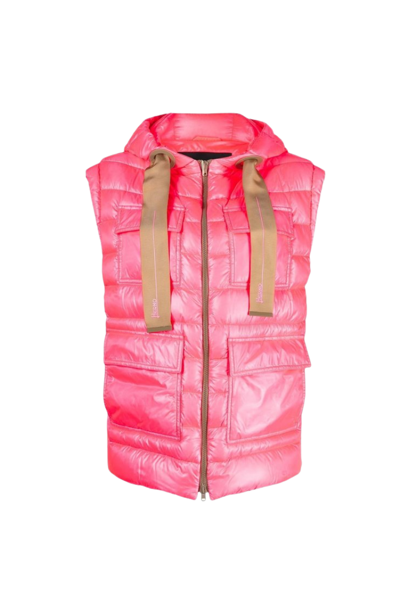 Herno Women Vest Pi001657D-12017 Rosa Fluo