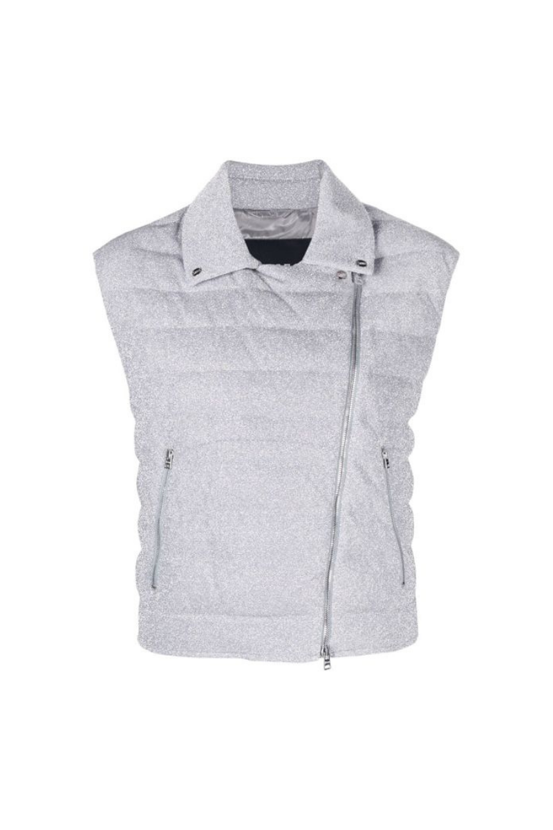 Herno Women Vest Pi001682D-12489 Silver