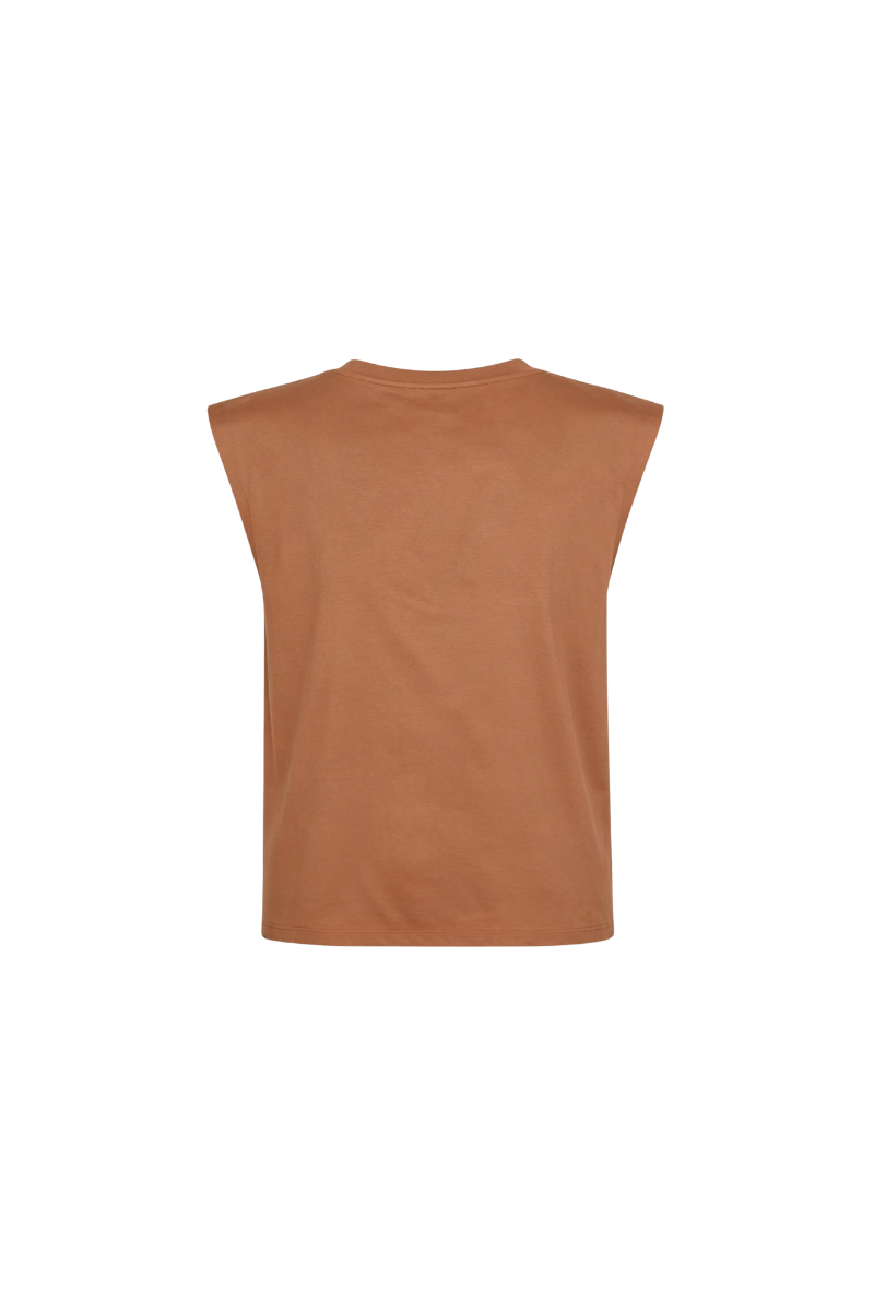 Valentino Garavani Padded-Shoulder Cotton Top Beige 4B3MG22M8GG_0BG