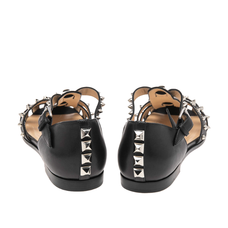Womens | Christian Louboutin LoubiClou Studded Leather Sandals Black