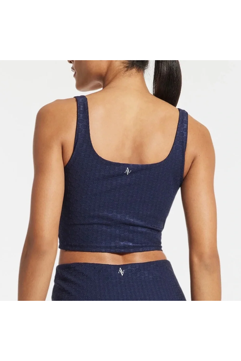 Bandier All Access Jacquard Bra Navy AA202242