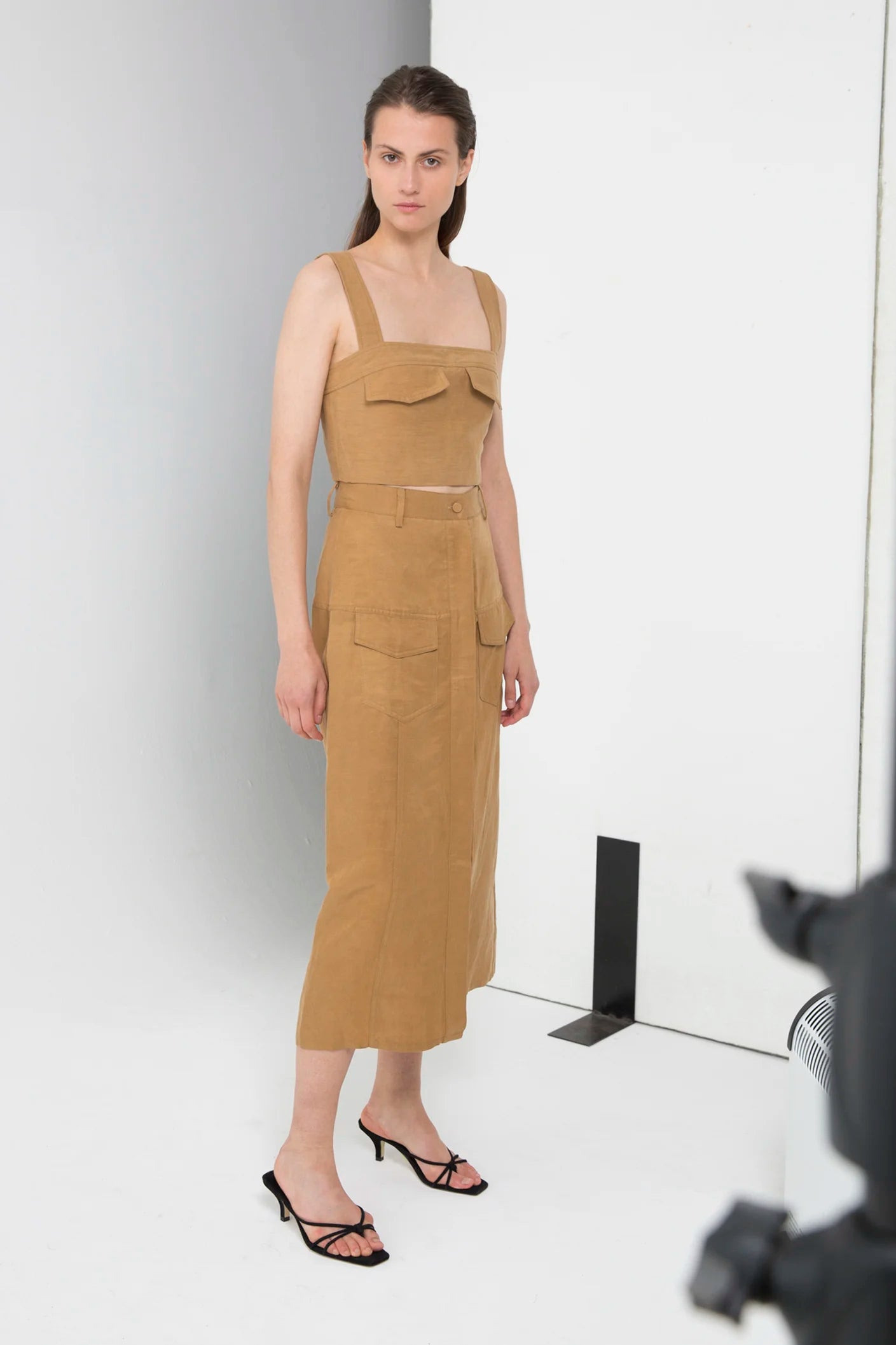 Third Form Trucker Pocket Crop Top And Trucker Paneled Skirt