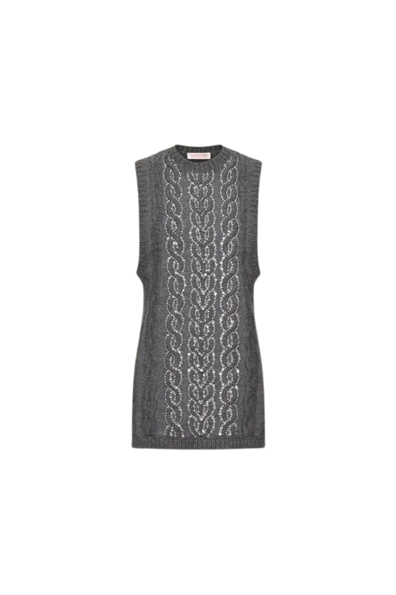 Valentino Garavani Embroidered Wool Top