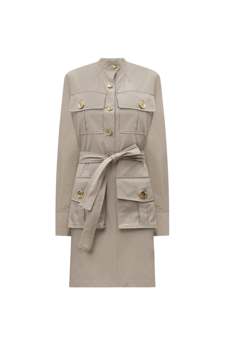 Givenchy Military Dress-Taupe