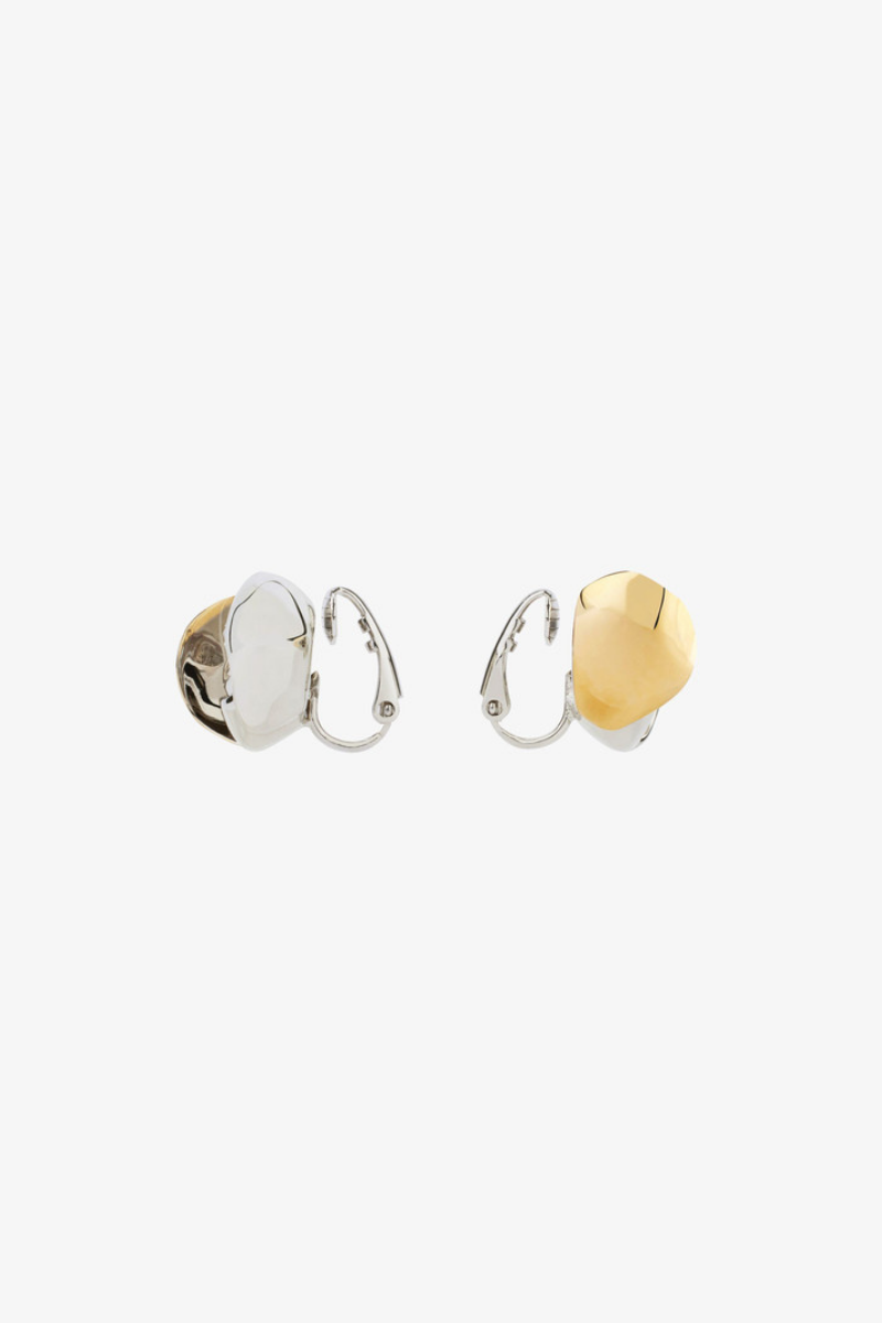 Givenchy Flower Golden Silvery Crystal Earrings_Golden/Silvery