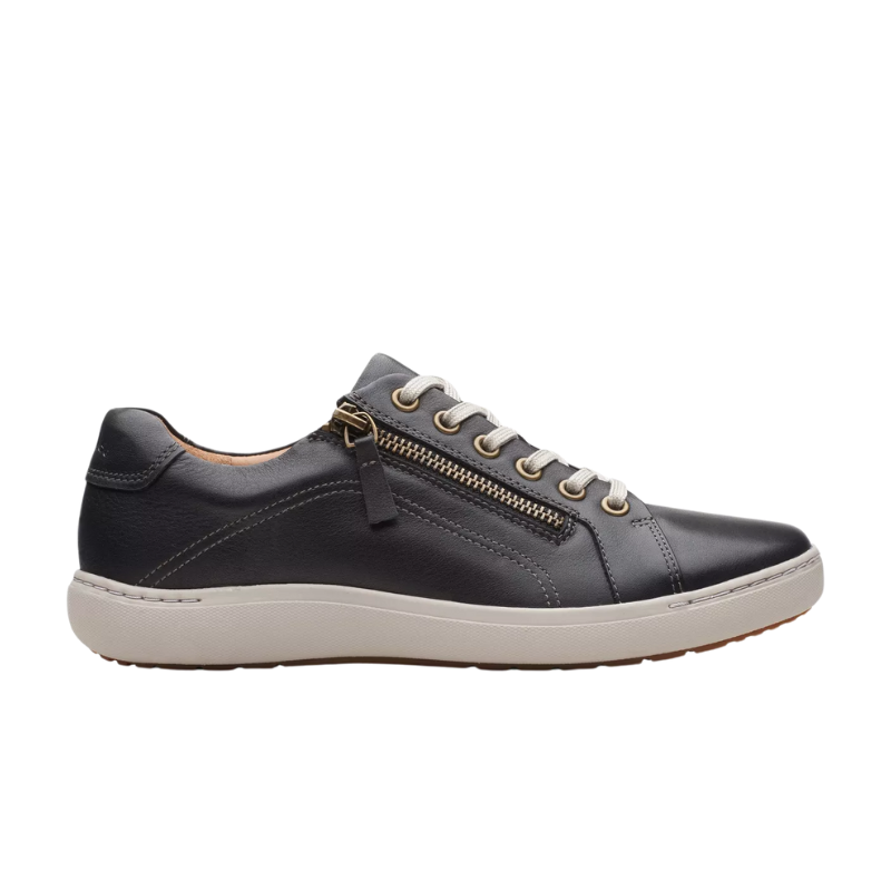 Womens | Clarks Nalle Lace Leather Sneaker Black