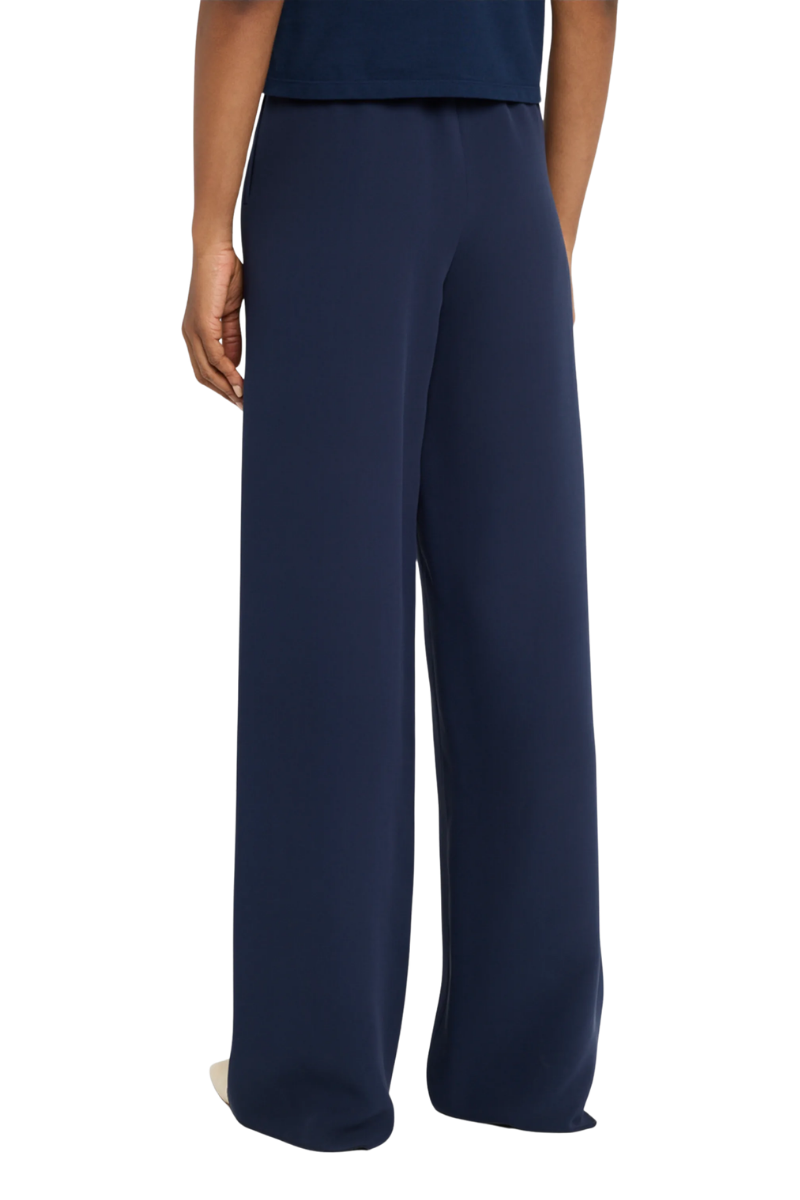 Valentino Garavani silk wide-leg pants in navy