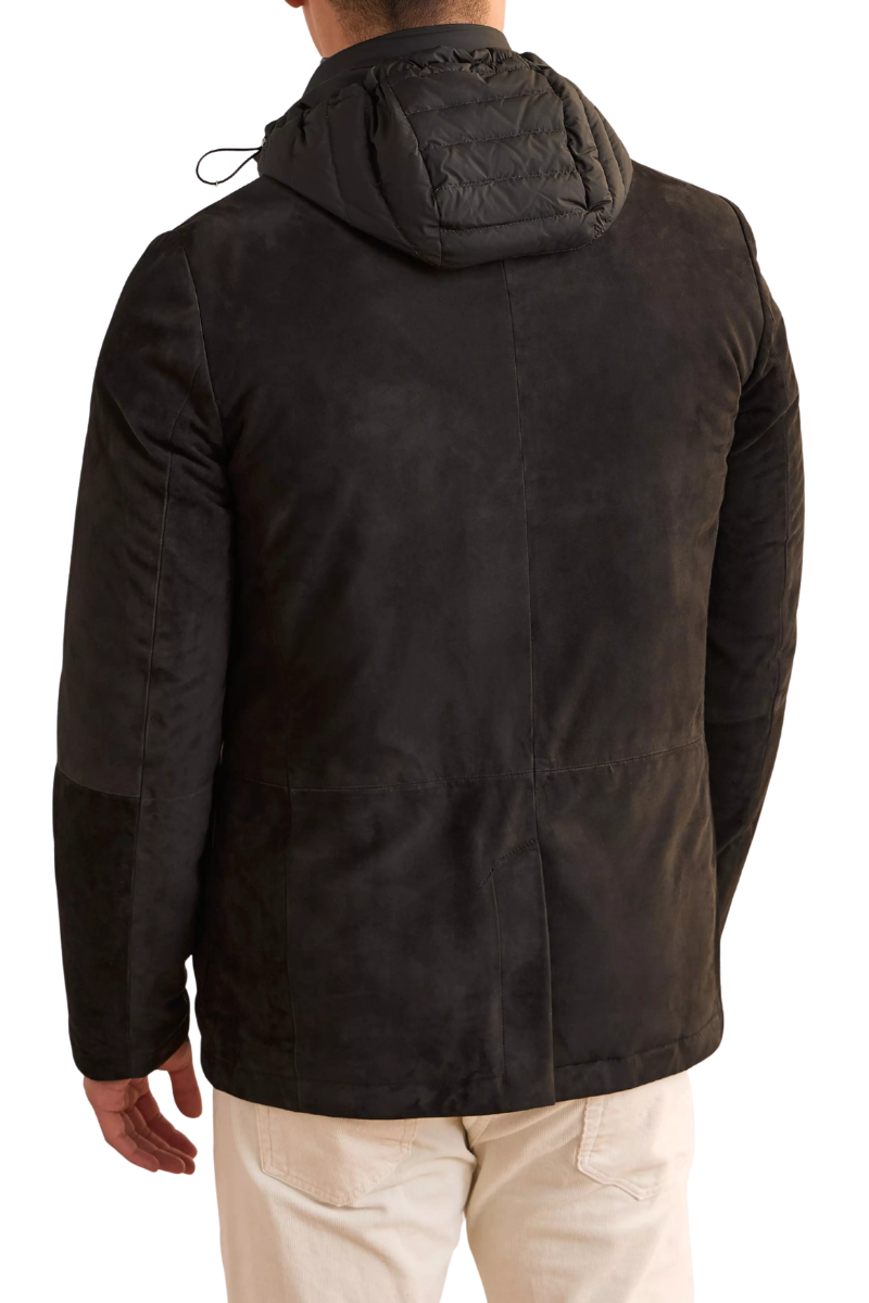 MooRER BELLOTTO-UR Hooded Jacket Fondente