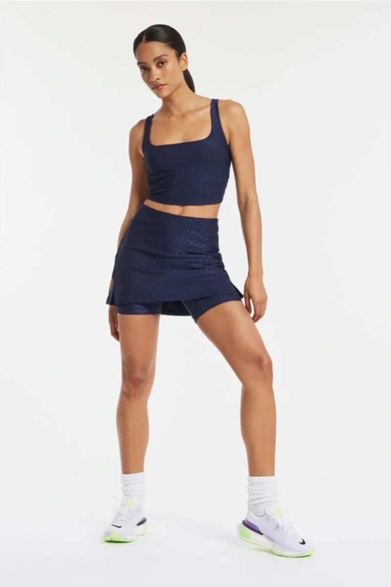 Bandier All Access Jacquard Shorts Navy AA202244
