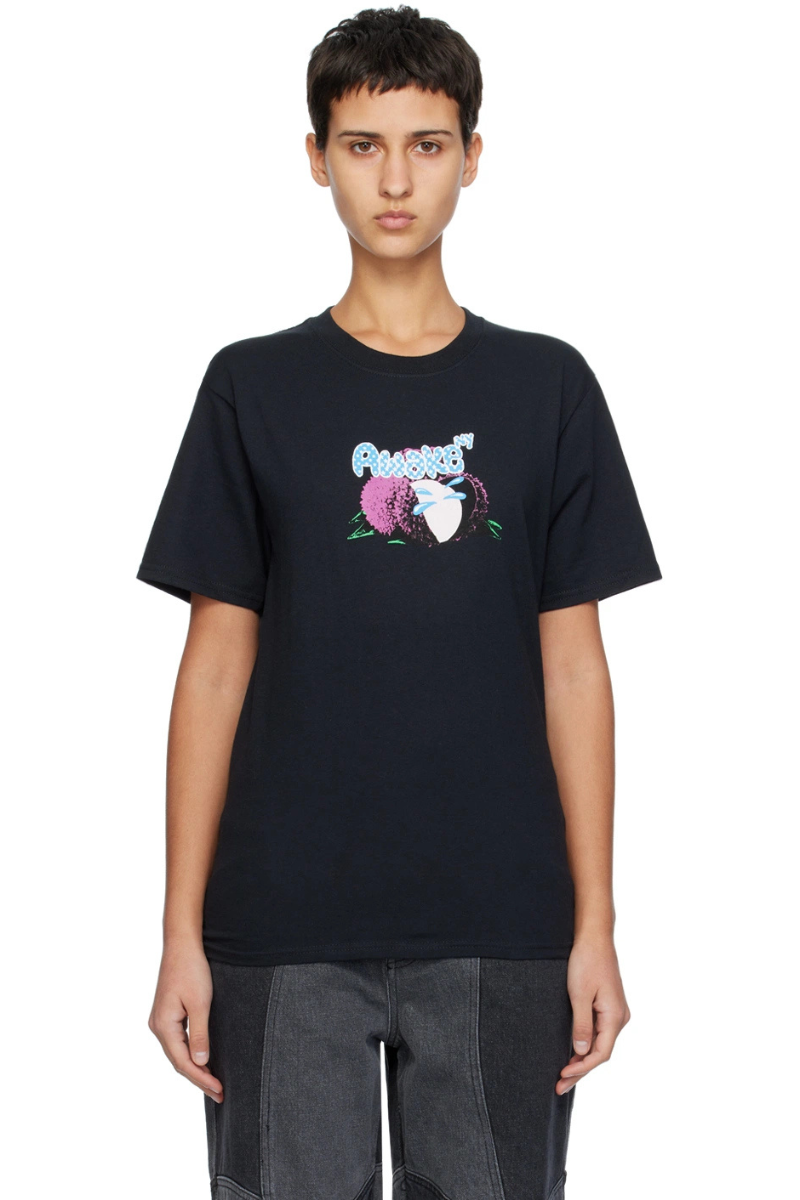 Awake NY Unisex Black Lychee T-Shirt