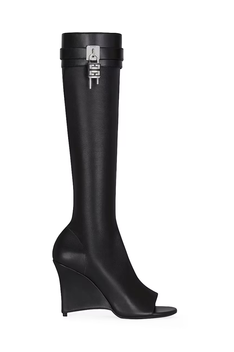 Givenchy Shark Lock Stiletto Sandal Boots 95 Mm_Black
