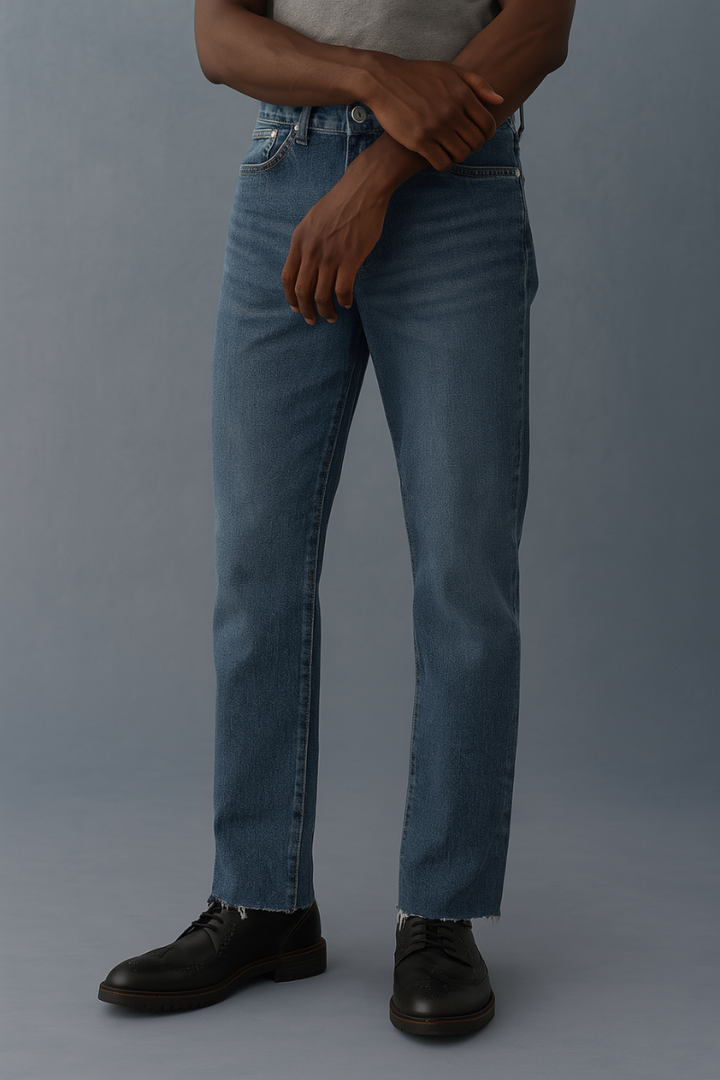 Joe's High Rise Straight Indigo Worn