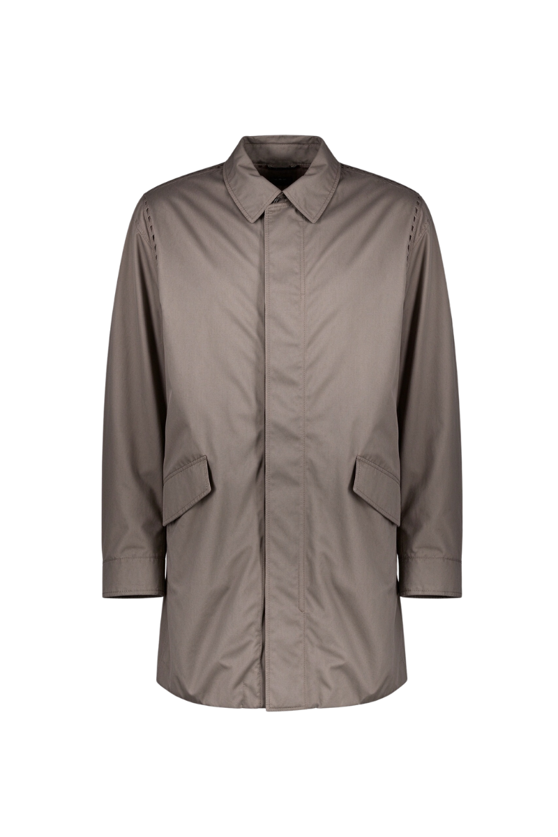 MooRER CORDOVADOADS Collared Mid-Length Jacket Tortora
