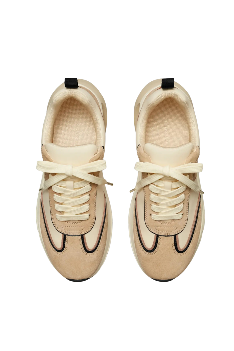 Tory Burch Good Luck Trainer French Pearl/Light Khaki 161841-250