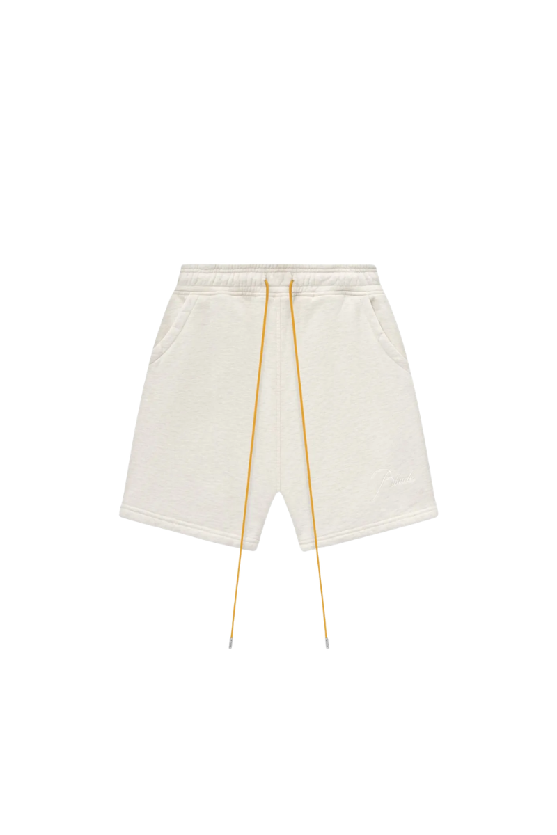 Rhude Men's Cotton Sweat Shorts With White Logo RHPS24SH19150530