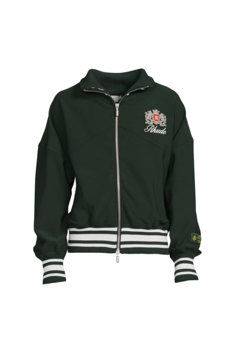 RHUDE Dropped Shoulder Zip Jacket - Green