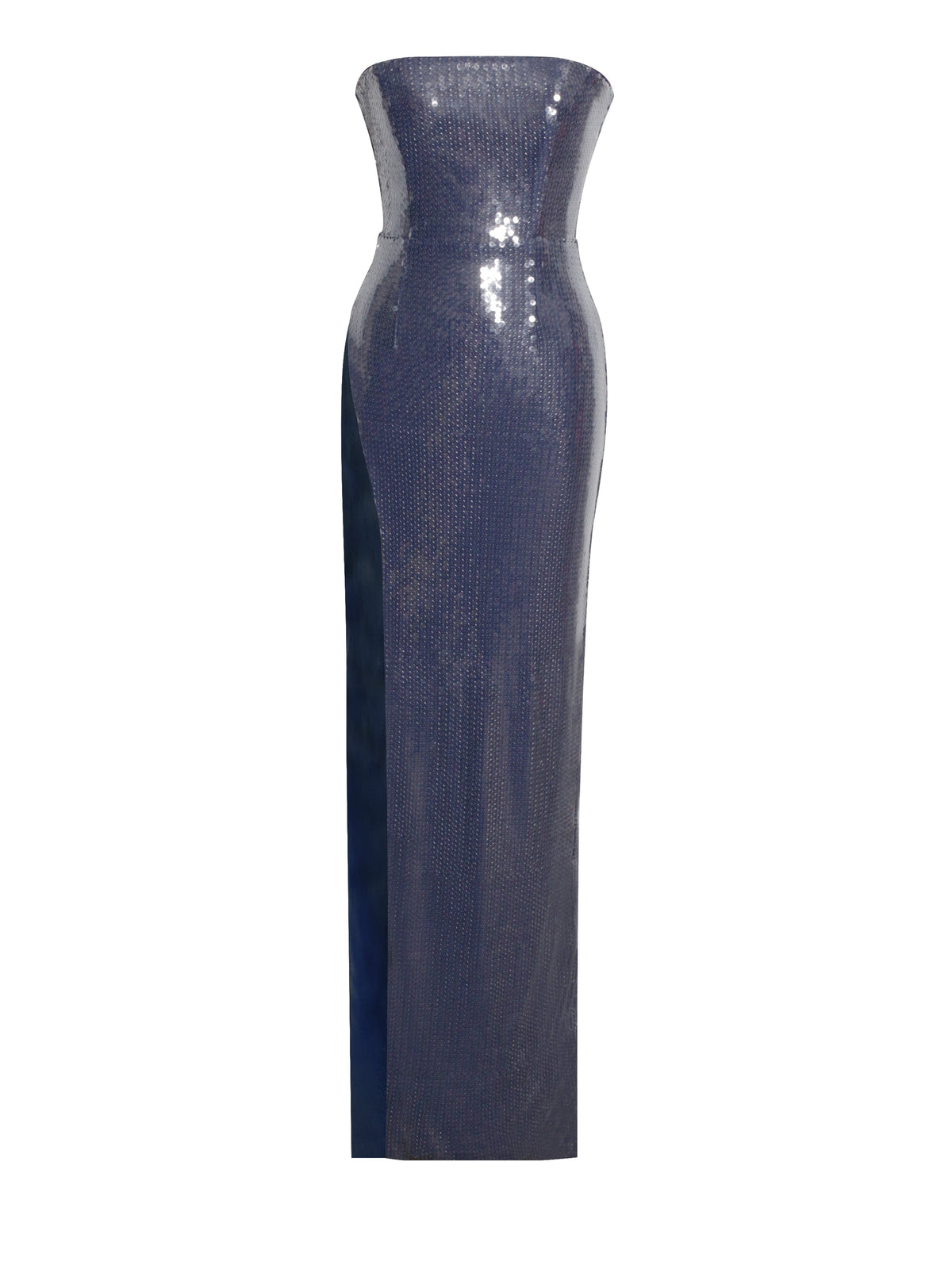 Ramona Navy Sequin Strapless High Slit Maxi Dress (Archive Sale)