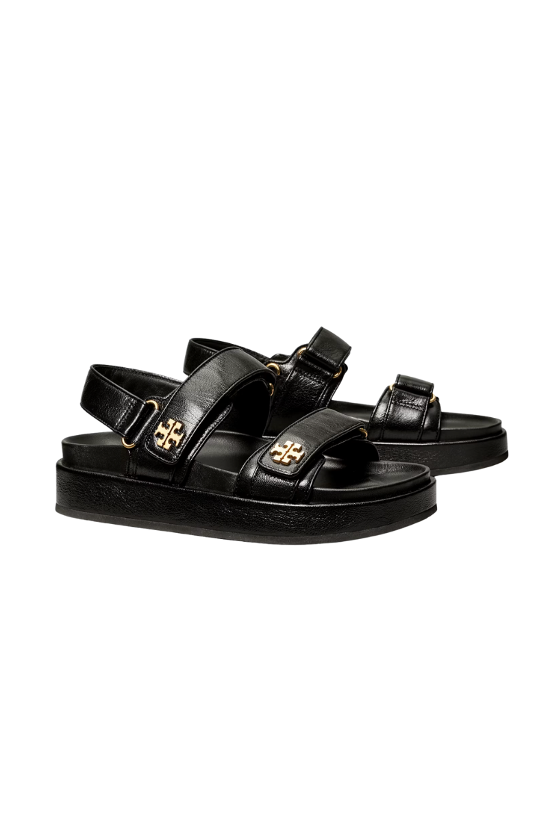 Tory Burch Kira Sport Sandals in Black Leather
