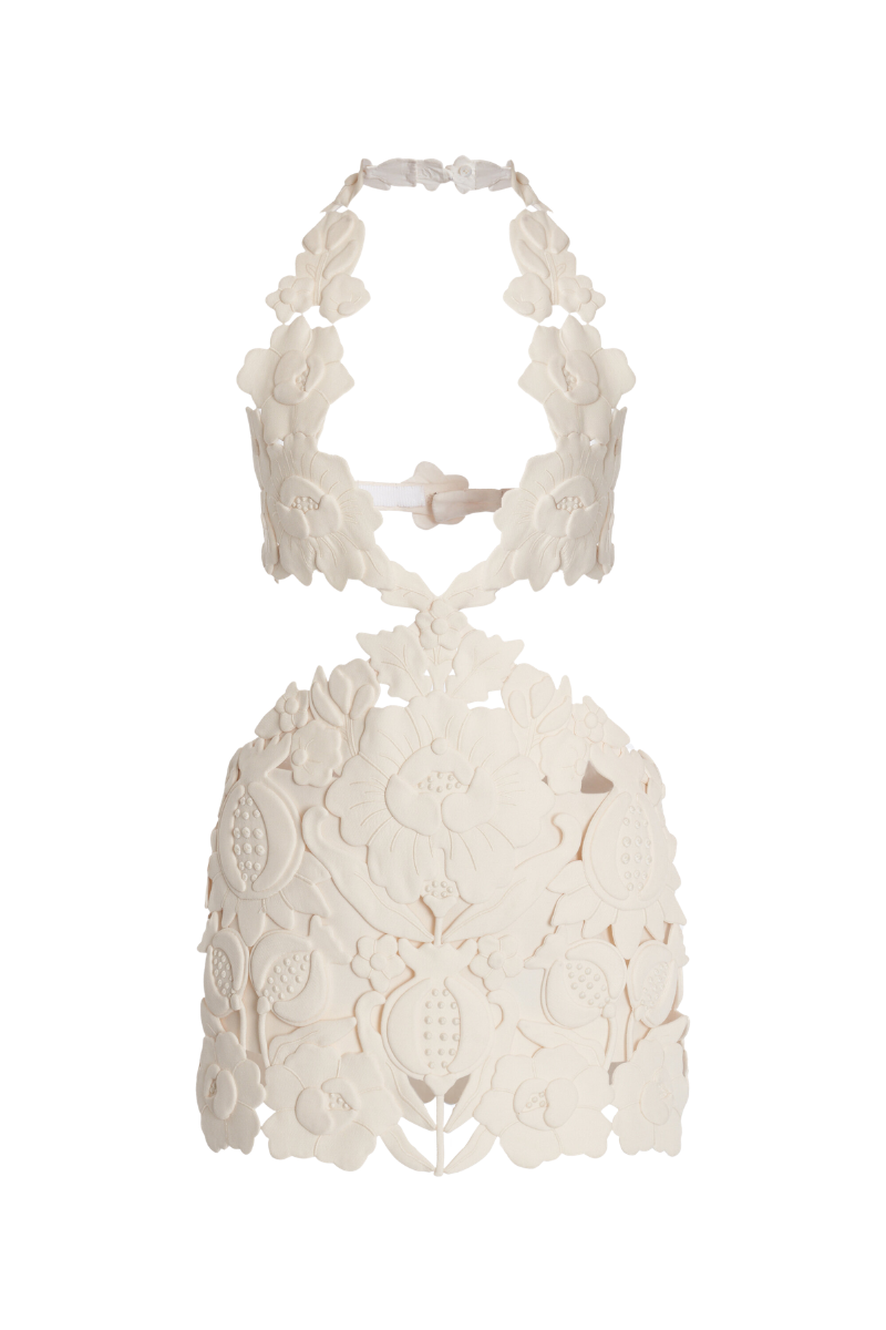 Valentino Mini runway dress Avorio 4B0VA8001CF A03