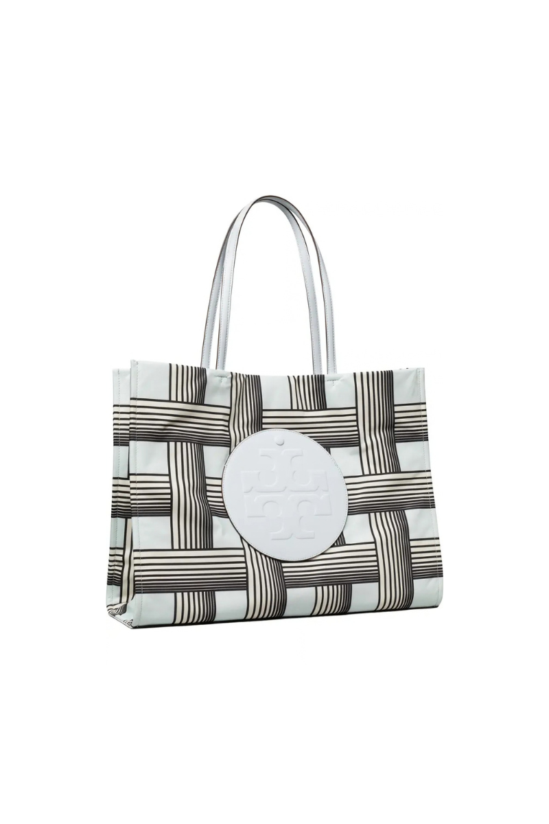 Tory Burch Ella Printed Tote Block Print Blue 182836-400