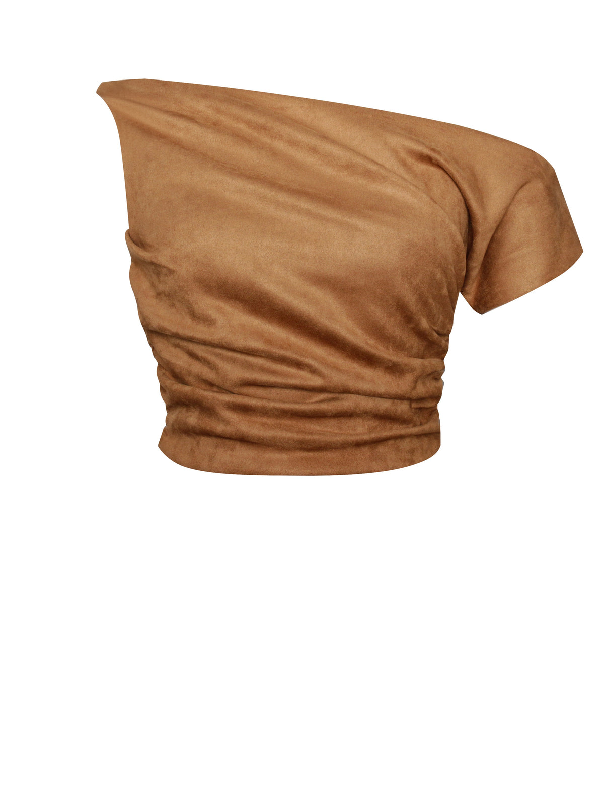 Yara Brown Suede Slash Neck Tank Top (Archive Sale)