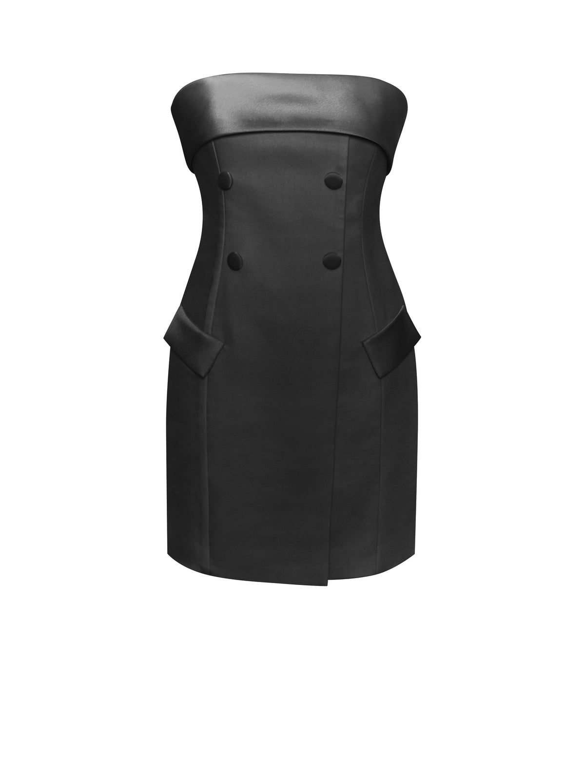 Dalilah Black Double Breast Mini Dress (Archive Sale)