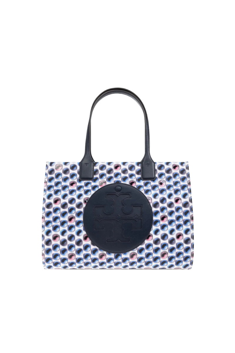 Tory Burch Ella Printed Small Tote Blue Candy Dots 170614-400