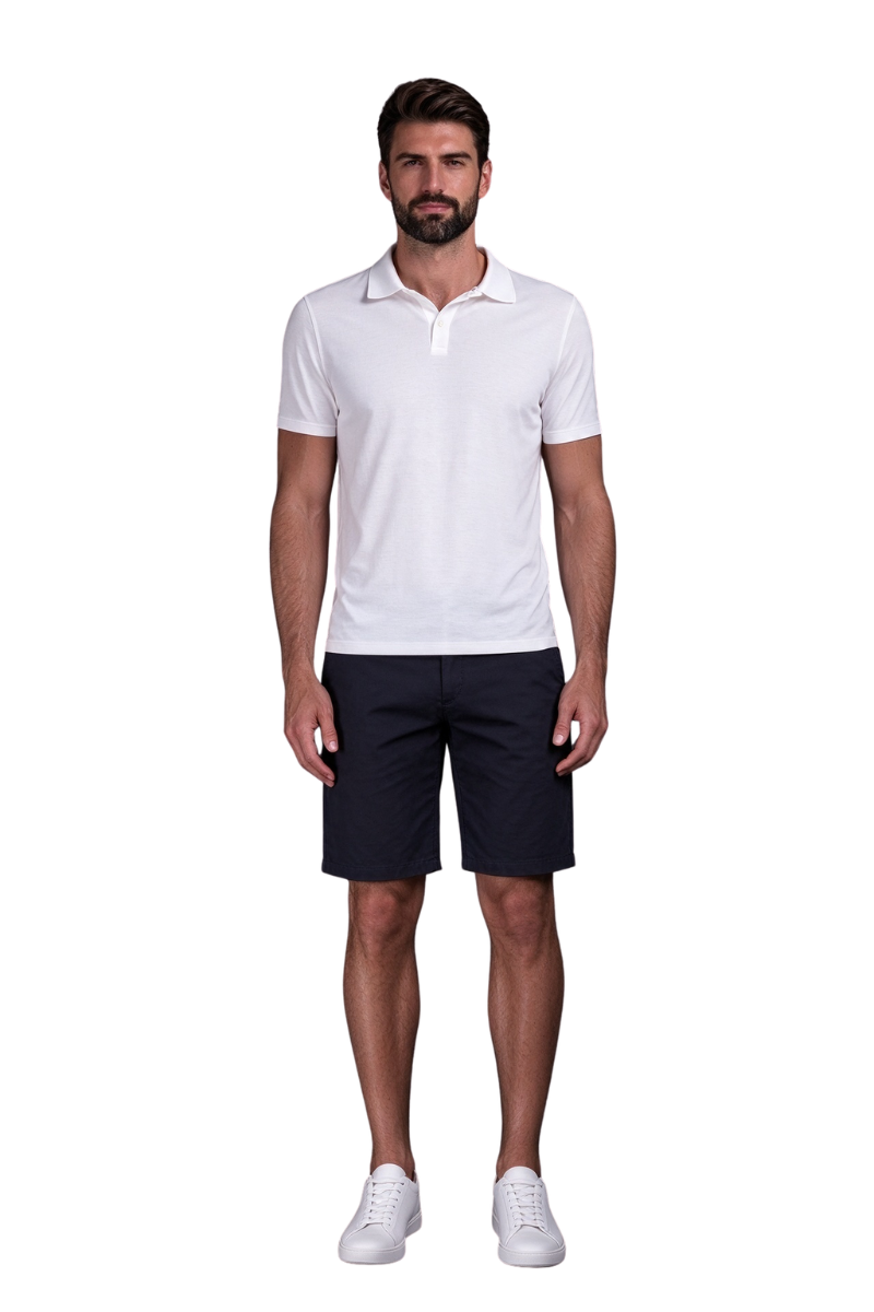 MooRER DUDERO-SPG Short Sleeve Polo Shirt Bianco