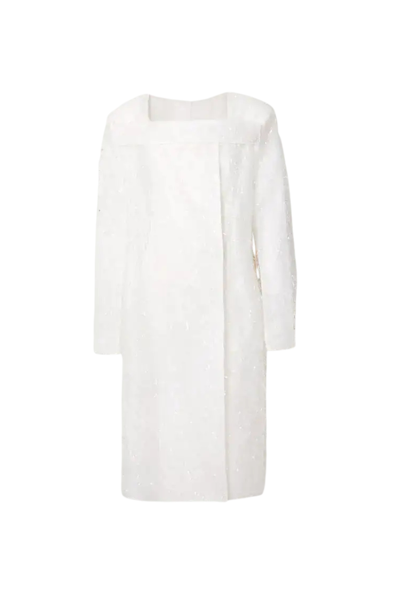 Givenchy Oversized Fringed Silk-Blend Organza Coat