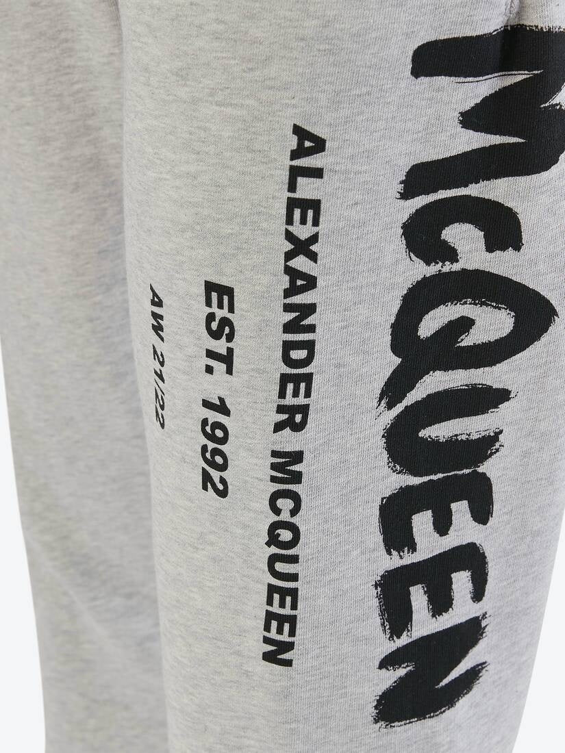 Alexander McQueen Graffiti Joggers 'Pale Grey/Black'