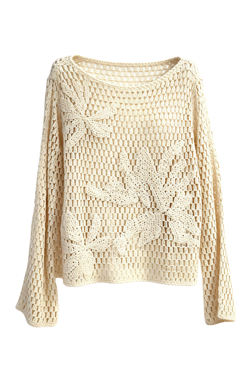 Max Simple Solid-on-Mesh Knit Beige MSZM267659B